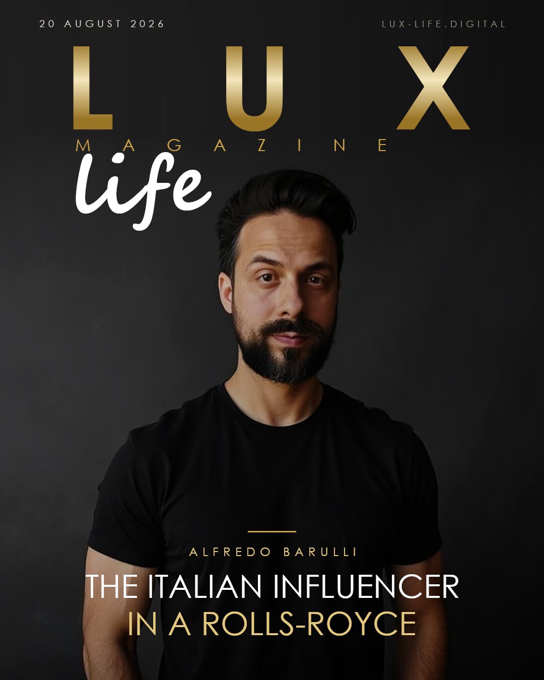 Alfredo Barulli on the cover of LUXlife Magazine
