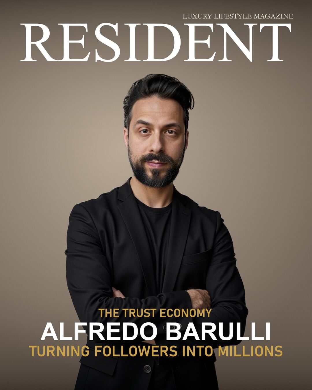 Alfredo Barulli on the cover of Resident Magazine